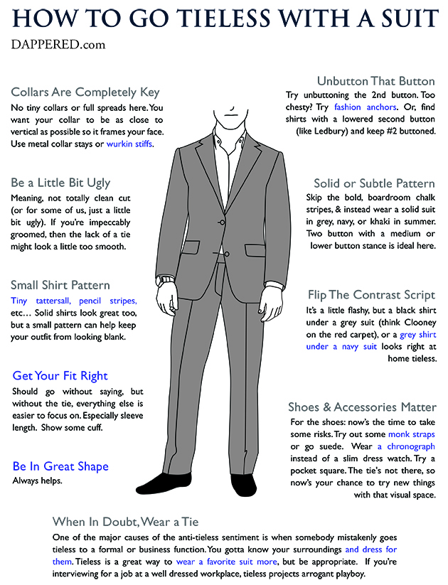 How To Go Tieless With A Suit | Dappered.com