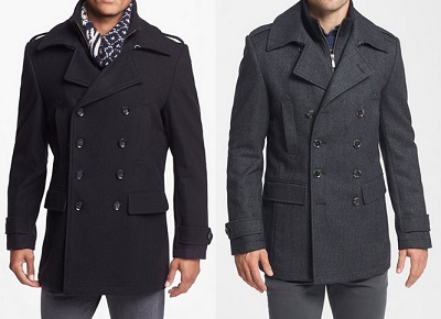 7 Diamonds 'Glasgow' Double Breasted Peacoat | Dappered.com