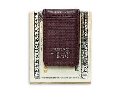 Jack Spade Oxblood Reed Leather Money Clip | Dappered.com