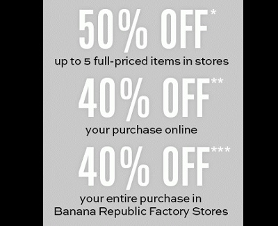 Banana Republic: Friends & Family March 2015 | The Thursday Handful on Dappered.com