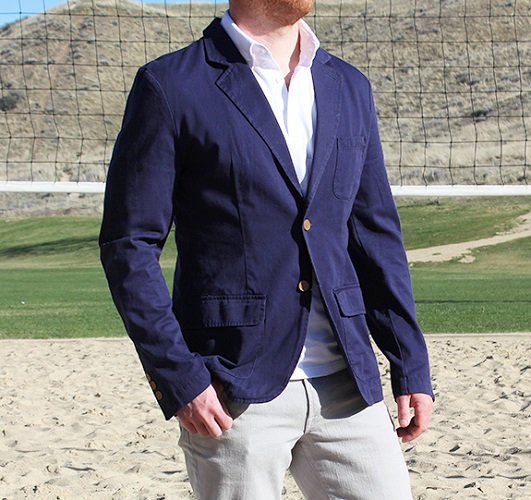 In Review: The Target Merona Navy Cotton Blazer | Dappered.com