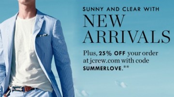 J. Crew 25% off + their latest batch of New Arrivals