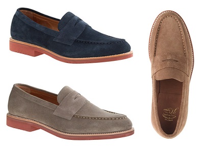 J. Crew Kenton Goodyear Welted Suede Penny Loafers | Dappered.com
