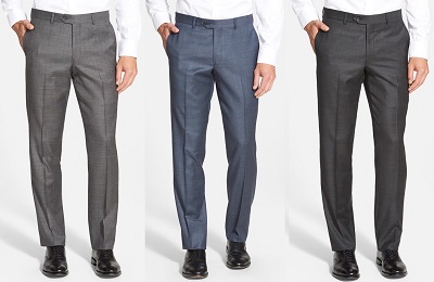 Nordstrom Flat Front Solid Wool Trousers | The Nordstrom Anniversary Sale 2015 – Picks for Men by Dappered.com