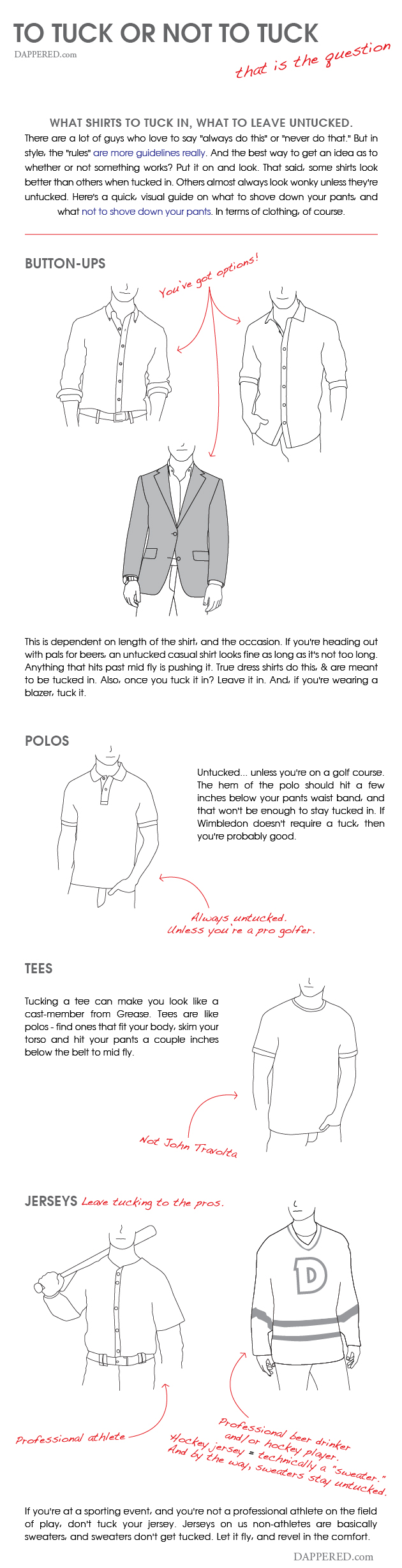To Tuck or Not to Tuck - An Illustrated Guide | Dappered.com