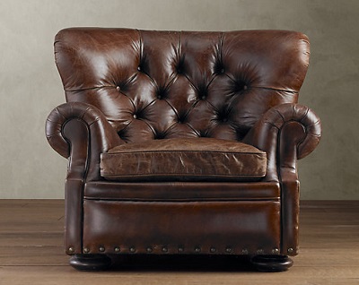 RH "Churchill" Leather Chair w/ Nailheads | The Reach - August 2015 on Dappered.com