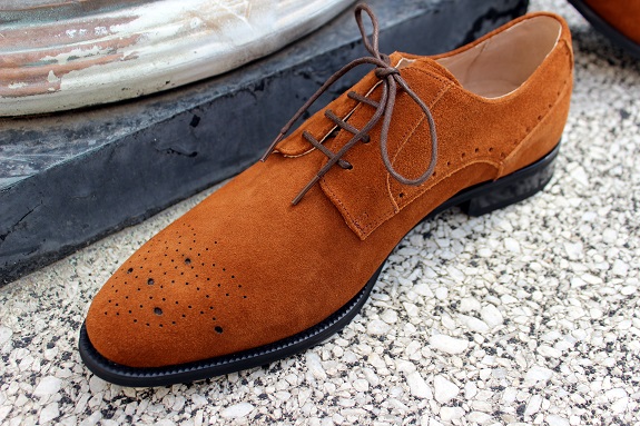 In Review: The Stacy Adams Suede Medallion Toe Blucher | Dappered.com