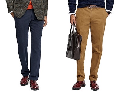 Milano Brushed Cotton Trousers  | Brooks Brothers 25% off Friends & Family - Picks for Men on Dappered.com