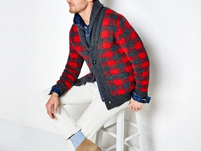 J. Crew Factory Checkered Shawl Collar Cardigan | Most Wanted Affordable Style - October 2015 on Dappered.com
