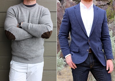 Best Use of Elbow Patches: JCF Crew Sweater & Sportcoat | 