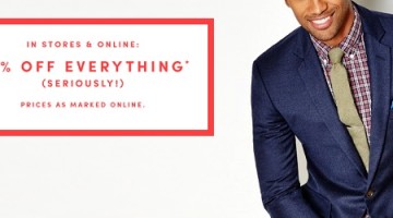 J. Crew Factory: 50% off plus an extra 20% off $100+