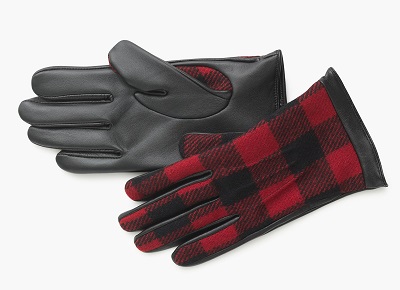 J. Crew Buffalo Plaid Cashmere Lined Leather Gloves | Dappered.com