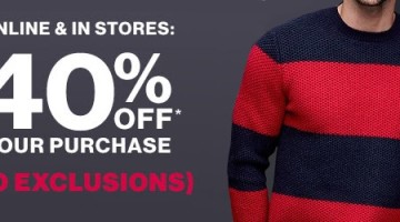 GAP Friends & Family: 40% off No Exclusions