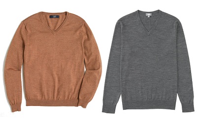 The Merino V-Necks: JCF & UNIQLO | The $1500 Wardrobe – Part III: Shirts and Sweaters on Dappered.com