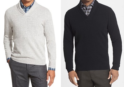 Nordstrom 100% Cashmere Shawl Collar Sweater | Dappered.com
