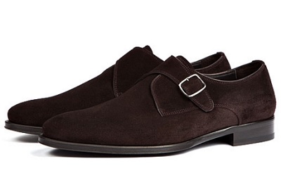 Suitsupply Brown Suede Single Monks | 