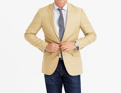 J. Crew Partially Lined Italian Linen Blazer, perfect for warm days. | Spring Temptation: New Affordable Men’s Style Arrivals for 2016 on Dappered.com