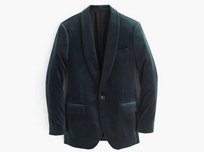 J. Crew Shawl Collar in "Forest Shadow" Velvet | St. Patrick’s Day 2016 – The Best of Green on Dappered.com