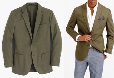 J. Crew Italian Cotton Sportcoat in "Dark Loden" | St. Patrick’s Day 2016 – The Best of Green on Dappered.com