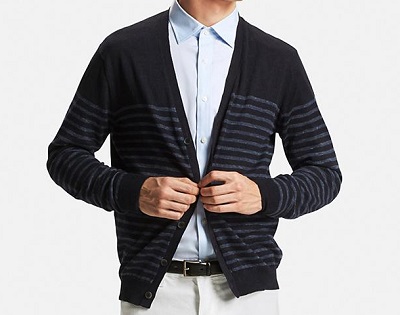 Uniqlo Linen Blend Striped Cardigan | March's 10 Best Bets for $75 or Less on Dappered.com