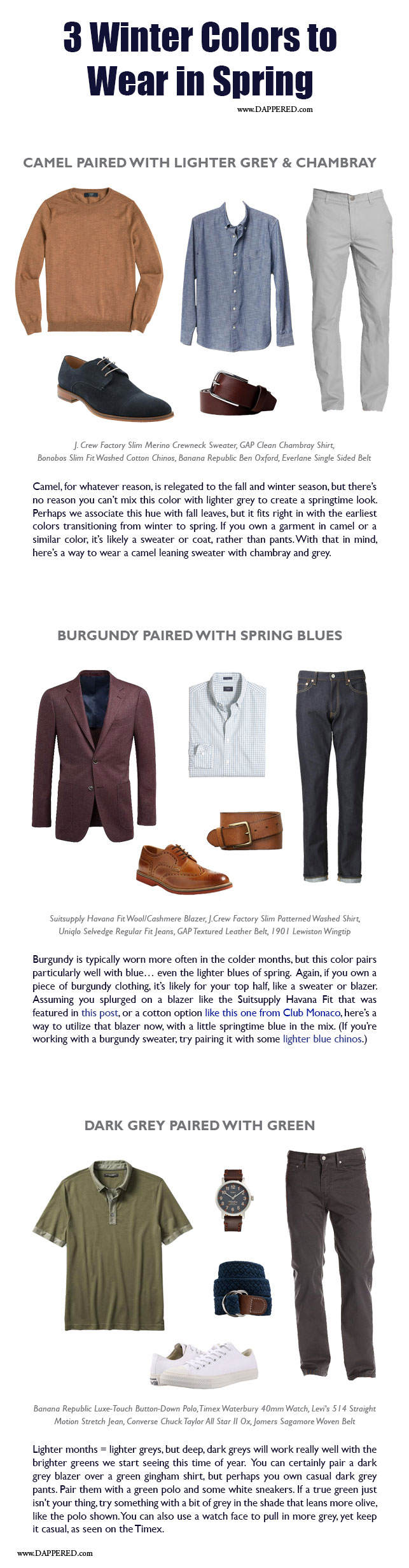 3 Winter Colors to wear in Spring | Dappered.com