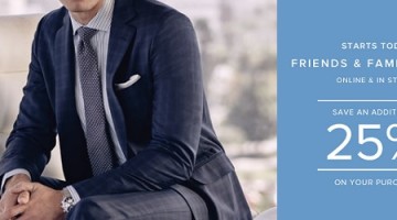 Brooks Brothers 25% off Friends & Family May 2016