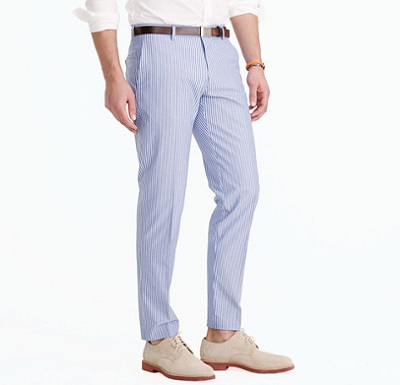 J. Crew Ludlow Suit Pant in Engineer Striped Cotton