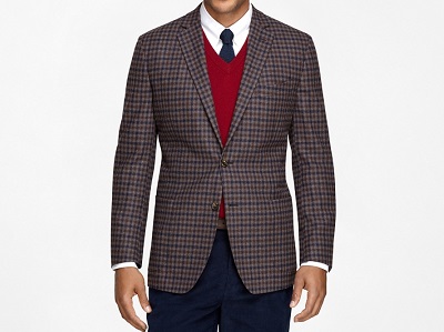 Brooks Brothers Fitzgerald Fit Check Half-lined Sportcoat