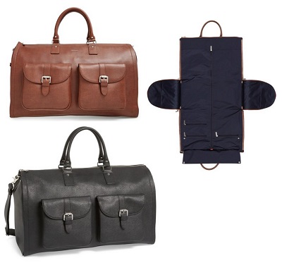 hook + ALBERT Leather Garment/Duffel Bag