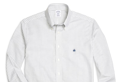 Brooks Brothers Non-Iron BrooksCool Double Stripe Button Down