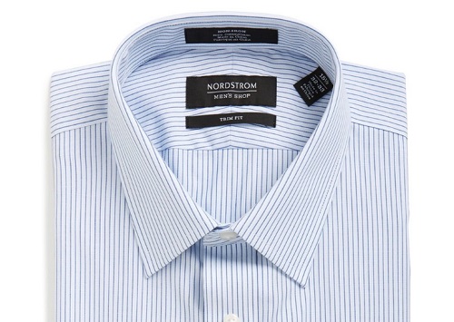 Nordstrom Trim Fit Non-Iron Stripe Dress Shirt