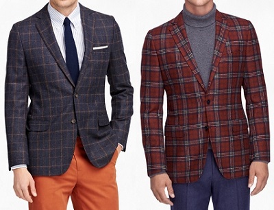 BB Fitz. Fit Sportcoats in Plaid or Red Tartan