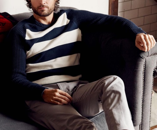 Canvas by Lands’ End Rugby Stripe Sweater 