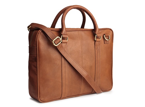 H&M "Premium Quality" Leather Briefcase