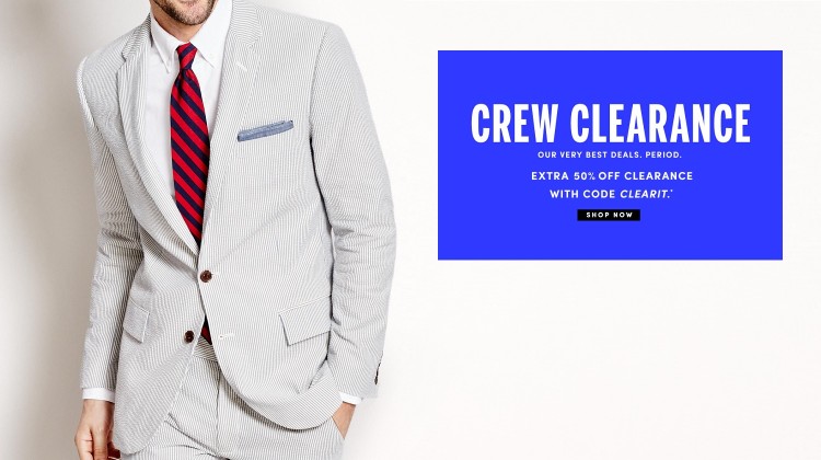 J. Crew Factory Extra 50% Off Clearance Sale