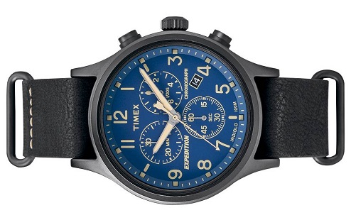 Timex Expedition Black and Blue Chronograph