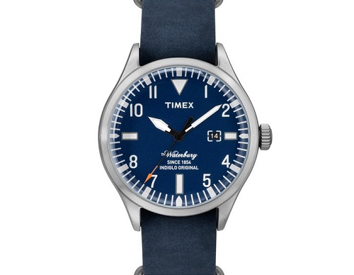 Timex Waterbury Leather Strap Watch