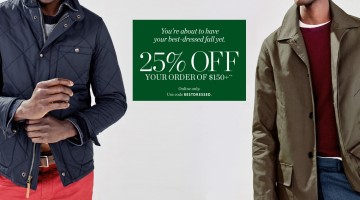 Quick Picks: J. Crew: 25% off $150 and up