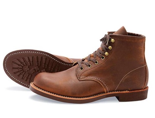 Red Wing Blacksmith in Copper "Rough & Tough" Leather