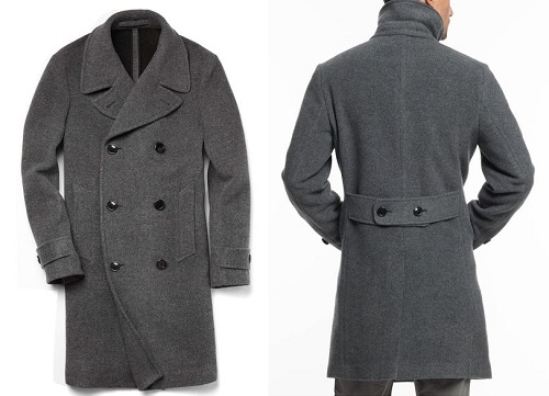 Grant Officer Coat in Charcoal Wool