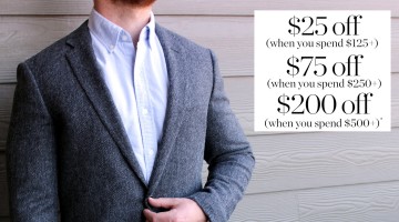 J. Crew One Day Sale: $25 off $125, $75 off $250, $200 off $500
