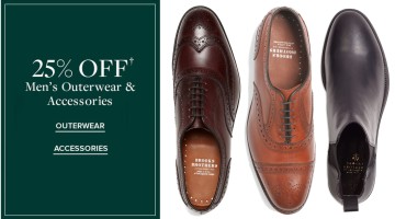 Steal Alert: Brooks Brothers 25% off select shoes & accessories PLUS an additional 25% off