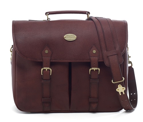 Brooks Brothers Football Leather Briefcase