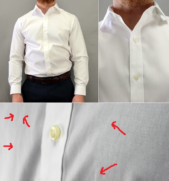 amazon fit and placket and post wash wrinkles