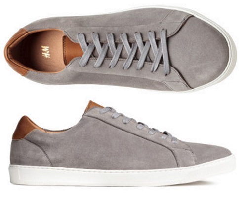 H&M "Premium Quality" Grey Suede Sneakers