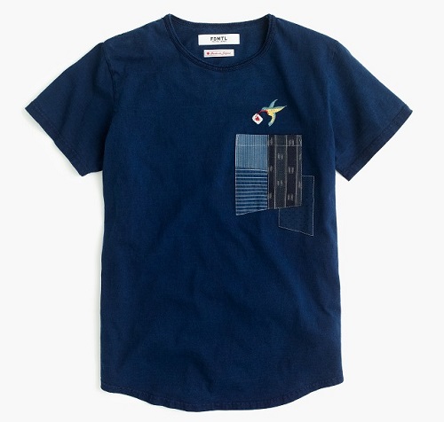 FDMTL Indigo-Dyed Boro T-Shirt