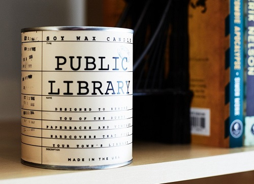 "The Public Library" Candle
