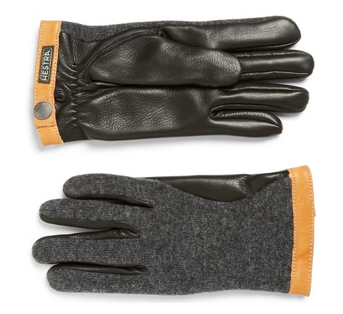 Hestra Tricot-Knit And Leather Gloves