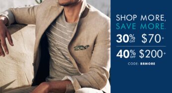 B.R. 30% off $70, 40% off $200 w/ Almost No Exclusions