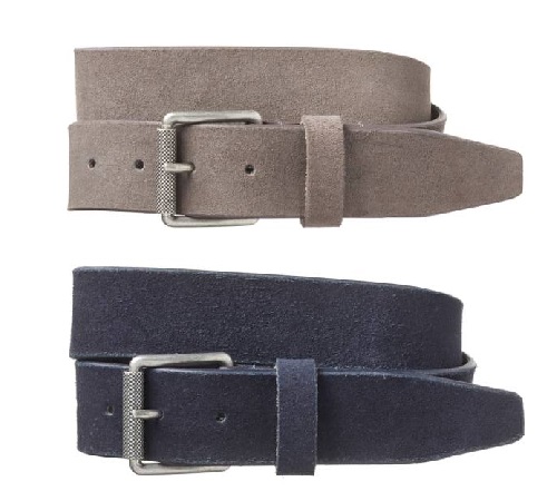 1901 Made in the USA Roller Buckle Suede Belt